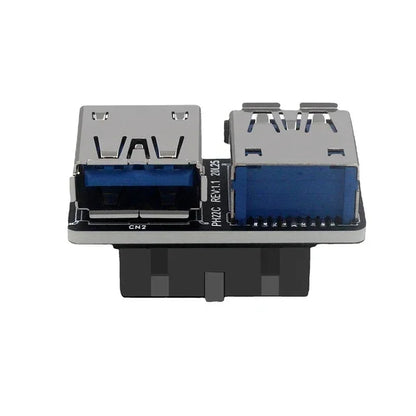 Motherboard USB 3.0 19/20Pin To Two Ports USB 3.0 A Socket Internal USB Converter Adapter for Desktop PC Mainboard Expansion