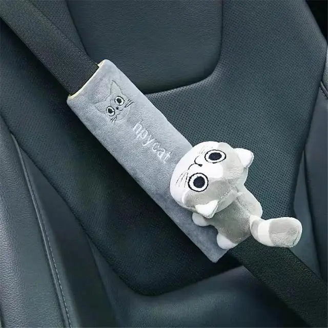 Cute Cartoon Car Seatbelt Cover Seat Belt  Harness Cushion  Shoulder Strap Protector Pad for Children/ Kids Toy animal Ornaments