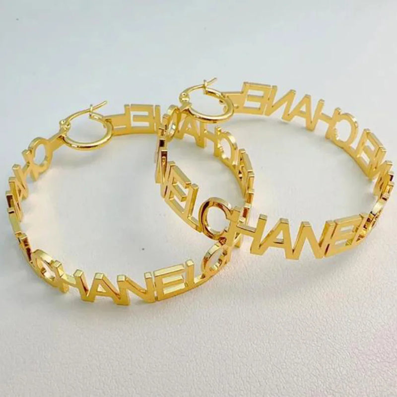 Personalized letter earrings, customized name earrings, large earrings, gold earrings, name earrings, gifts for mothers