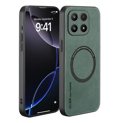 Phone Case For Xiaomi 17 ﻿Magnetic Retro Soft Leather Funda Coque