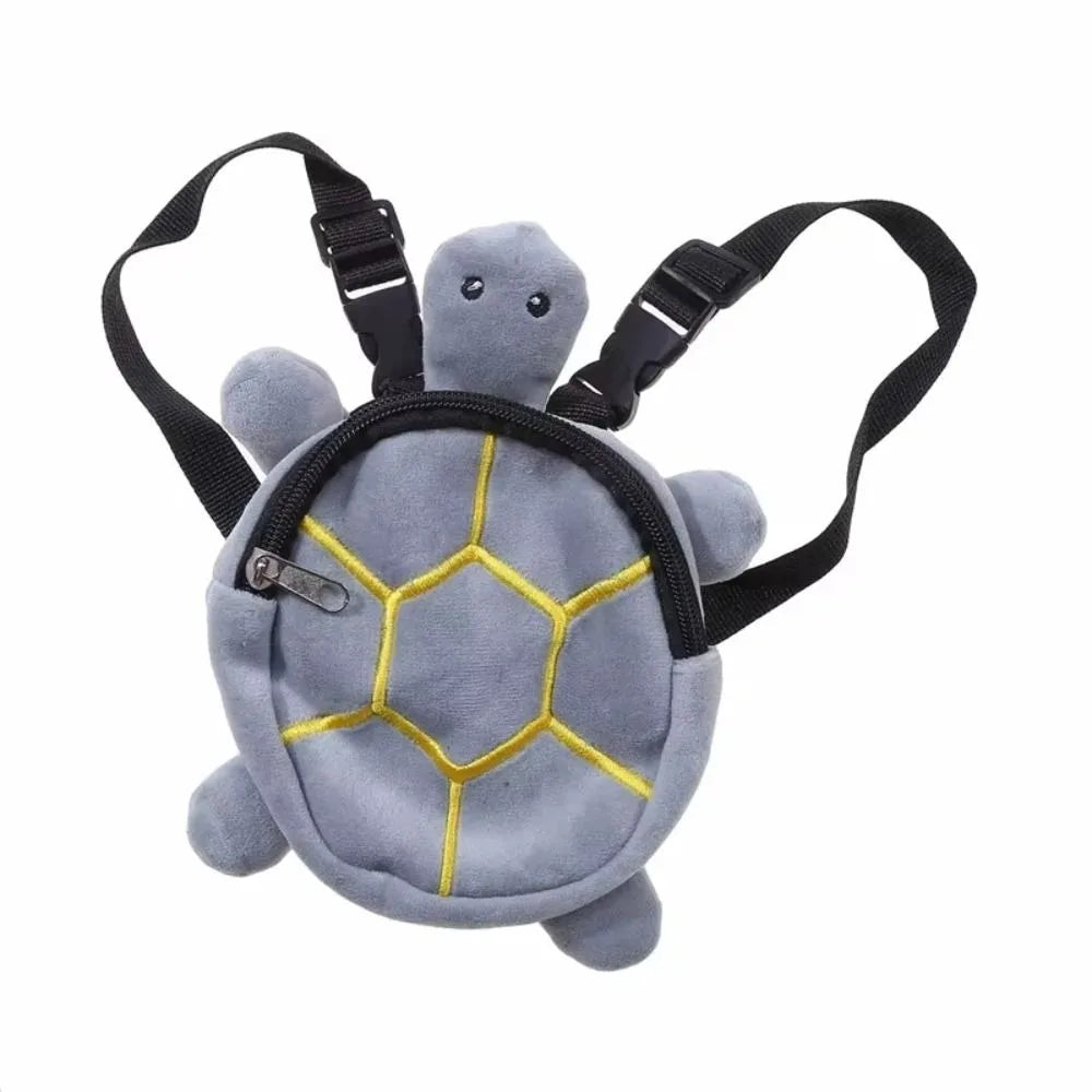Soft Turtle Shape Dog Backpack Cartoon Portable Dog Snack Bag Large Capacity Adjustable Puppy School Bag Pet Supplies