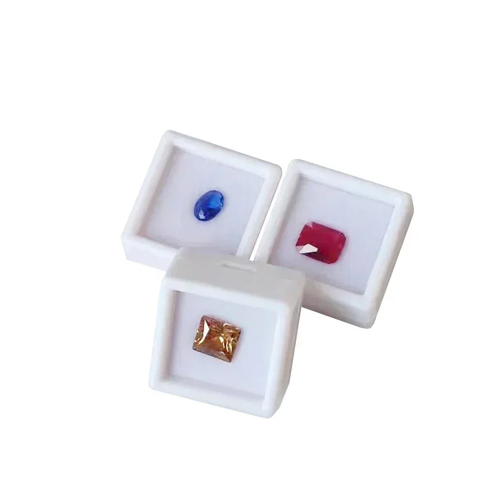 10Pcs Diamond Jewelry Organizer Gems Packaging Box DIY Disamond Ring Jewllery Storage Case 3CM Gemstone Zirconia Gift Box