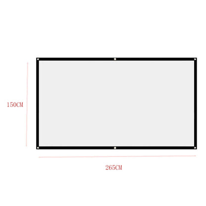 16:9 Portable Foldable Projector Screen, Wall Mount Projection Screen with Grommets, Indoor Outdoor Movie Screen