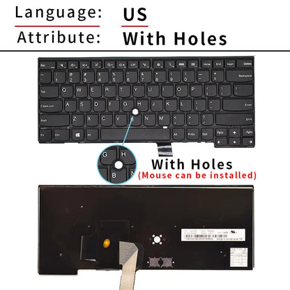 100%New US/Russian for Lenovo Thinkpad T440 T440S T431S T440P T450 T450S T460 E431 E440 L440 L450 L460 L470 Laptop Keyboard