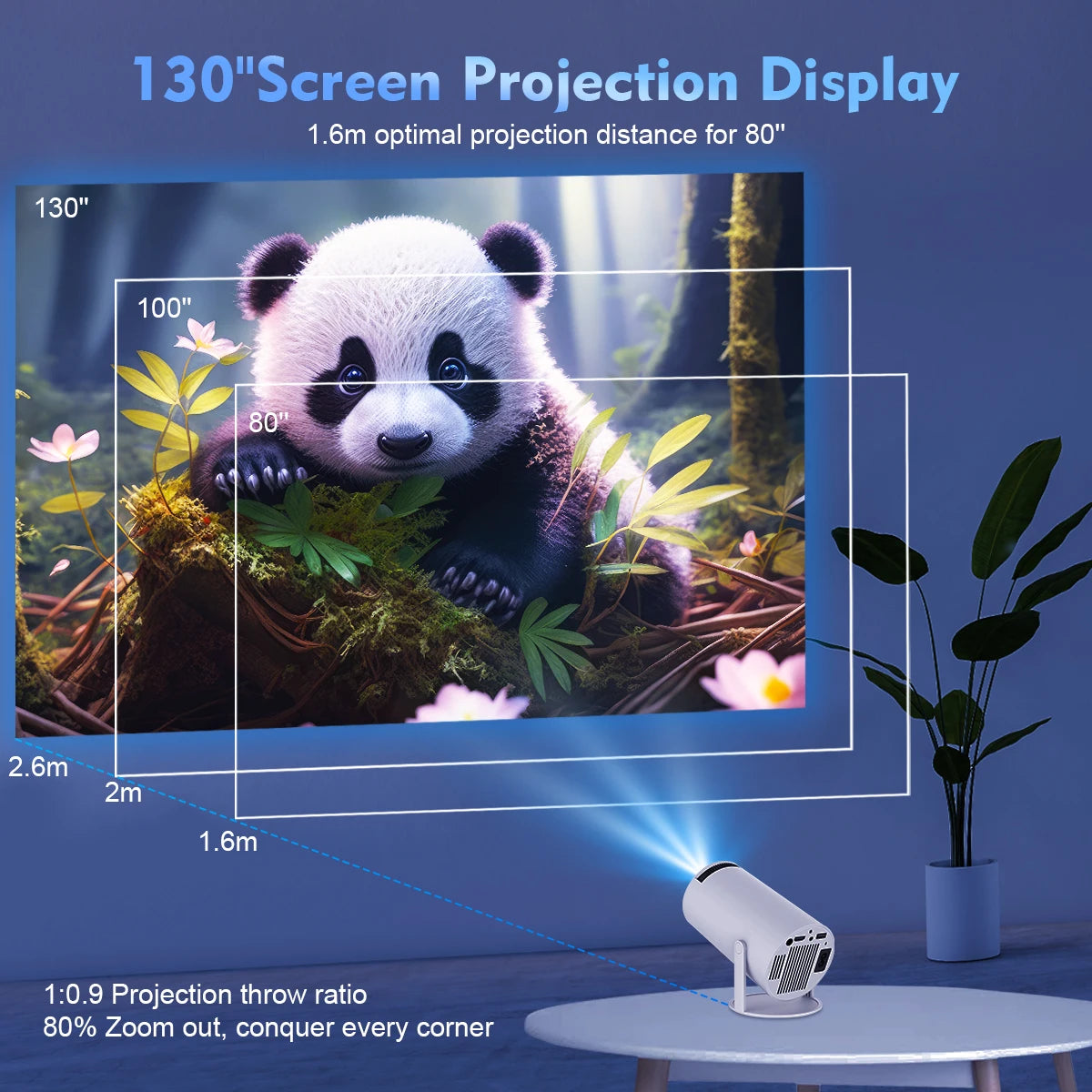Magcubic Projector Android 14 Projector HY300PRO Wifi6 290ANSI Projector 8K BT5.4 Home Cinema Outdoor portable Projetor