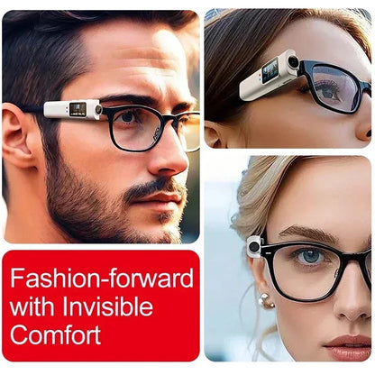 Lenovo 4K Glasses Camera WiFi Smart Video Recording HD Headset Wearable Cam for Travel Vlogging Hands Free Sunglasses Recorder