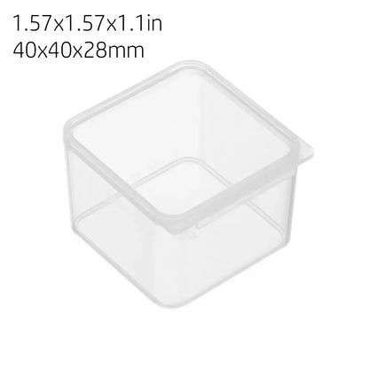 1Pcs Plastic Transparent Storage Box Small Items Sundries Jewelry Organizer Case Beads Container Pill Chip Box Tools Accessories