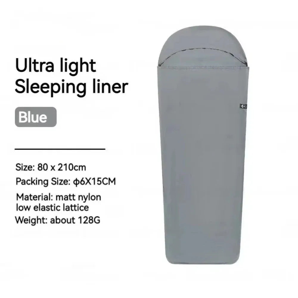 Ultralight Sleeping Bag Liner Warm Nylon Sleeping Bags Single Travel Hotel Inner Liner Camping Sheet Travel Hiking Camping