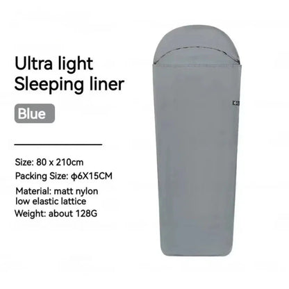 Ultralight Sleeping Bag Liner Warm Nylon Sleeping Bags Single Travel Hotel Inner Liner Camping Sheet Travel Hiking Camping