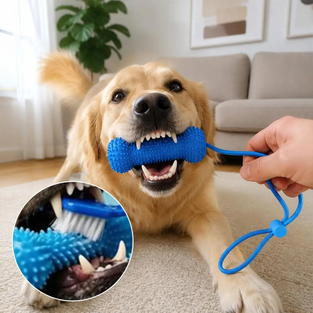 Dog Teething Chew Toy Pet Teething Stick Interactive Relieve Boredom Adjustable Lanyard Durable Molar Teeth Cleaning Pet Toys