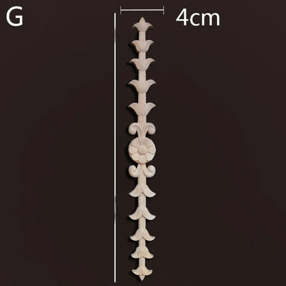 Wooden Furniture Appliques Luxury Living Room Decoration Home Decor Antique Onlays Mouldings Unique Natural Floral Wood Carved