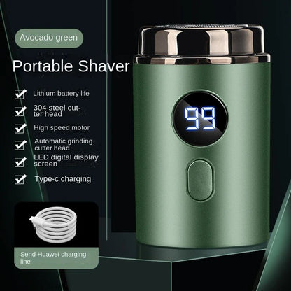 1 electric shaver, mini portable facial electric shaver, rechargeable dry wet dual-use men's shaver, car travel office shaver