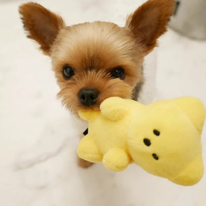 Cute Small Dog Squeaky Toys for Small Dogs Puppy Bear Shaped Squeak Toy for Cat Dogs Pet Supplies Pomeranian Teddy Shih Tzu Pug