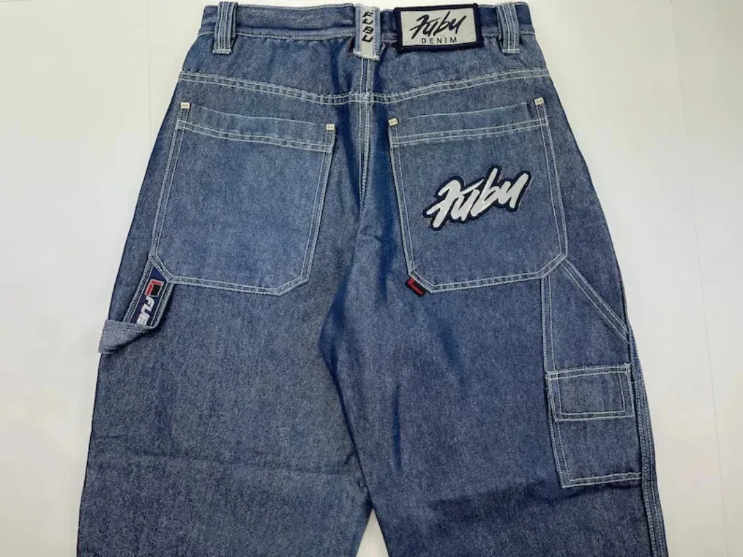 Street Y2K New Fashion Trend Clearance Spot Special Straight Jeans Women Harajuku Hip Hop Oversized Wide-leg Pants Unisex Jeans