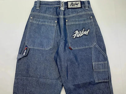 Street Y2K New Fashion Trend Clearance Spot Special Straight Jeans Women Harajuku Hip Hop Oversized Wide-leg Pants Unisex Jeans
