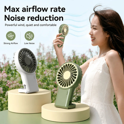 Portable Foldable Mini Fan USB Handheld Desktop Cooling Fan 3-Speed Quiet Personal Fan for Outdoor Travel Camping Dorm Room use