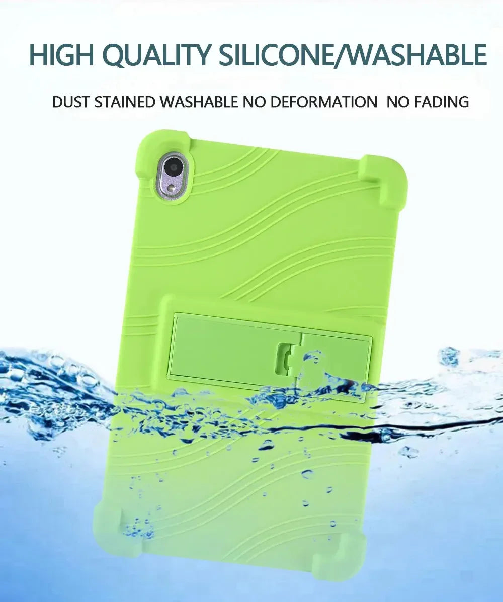 For Walmart ONN 8-inch 100135923 Tablet Case 2024 Shockproof Air Cushion Soft Silicone 8-inch Adjustable Stand Protective Case