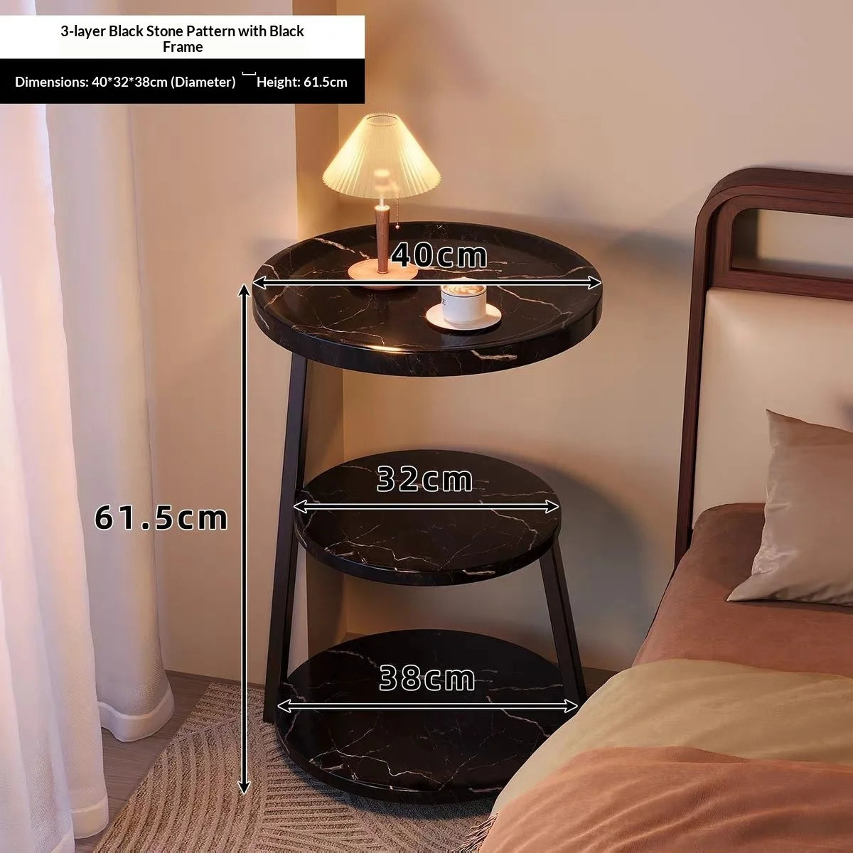 Coffee Table Bedroom Coffee Table Vintage Multi Tier Small Round Side Table Bedside Nightstand Creative Designer Living Room