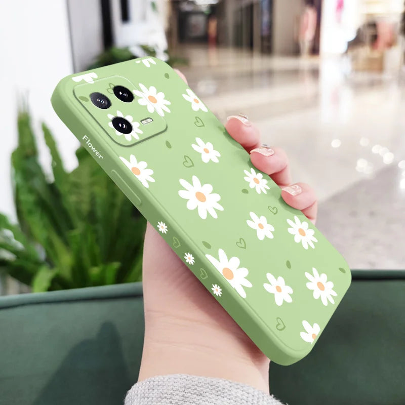 Tender Daisy Phone Case For Xiaomi Mi 15T 14 14T 13 13T 12 12X 12T 12S 11 11T 10 10T 9 9T Pro Lite Liquid Silicone Cover