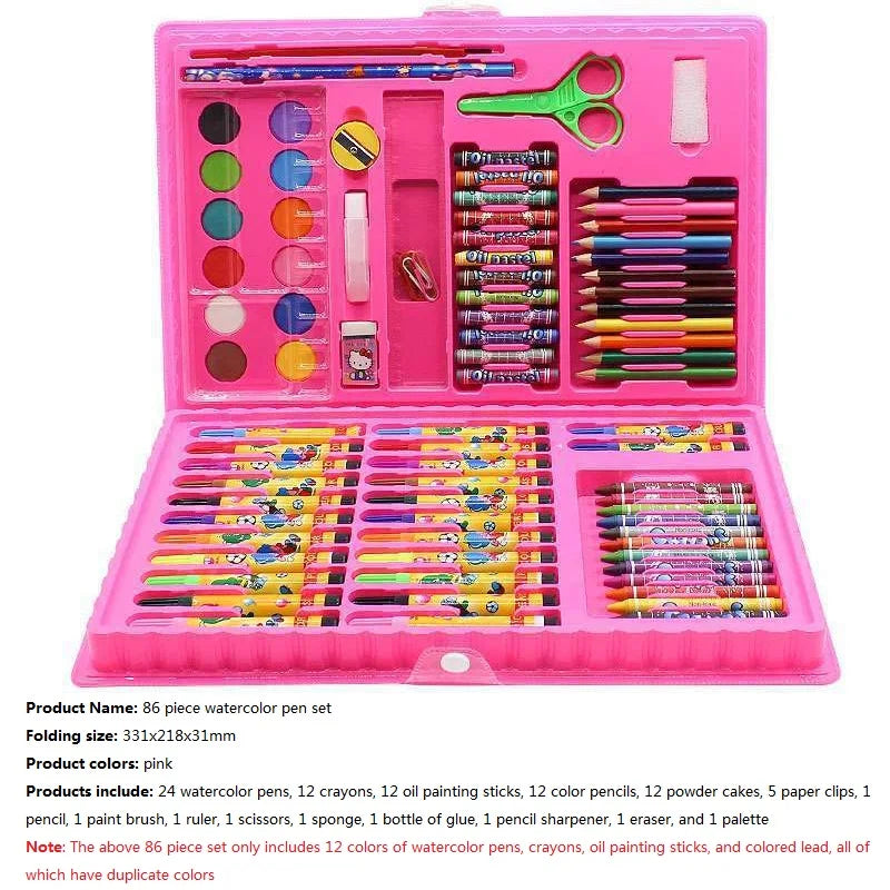 Children's Painting 색칠공부 Full Set Brushes Art Tools Gift Box Set Developing Children's Create Draw Interests  Art Supplies