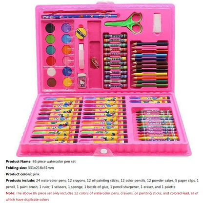 Children's Painting 색칠공부 Full Set Brushes Art Tools Gift Box Set Developing Children's Create Draw Interests  Art Supplies