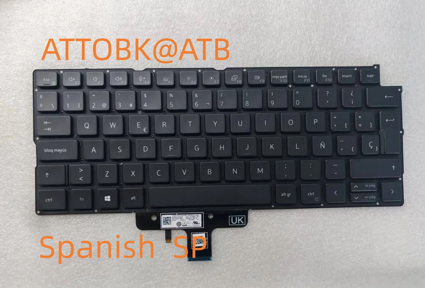 English/UK/French/Spanish Laptop Keyboard For DELL Latitude 9000 9410 9420 9430 Backlit