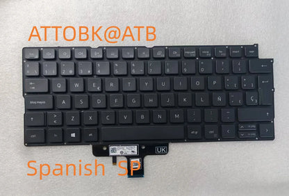 English/UK/French/Spanish Laptop Keyboard For DELL Latitude 9000 9410 9420 9430 Backlit