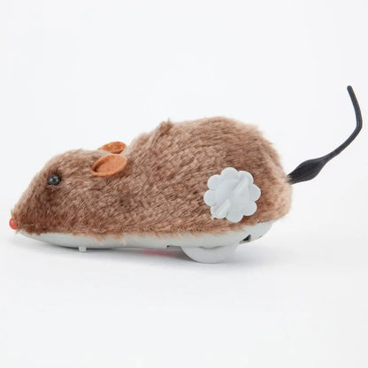 Pet Toy Funny Lifelike Plush Mouse Running Rat Toy for Cats Dogs Tail Mouse Pets Kids Random Color