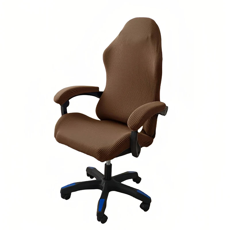 Solid Color Gaming Chair Cover Soft Elasticity Polar Fleece Armchair Slipcovers Computer Seat Chair Covers Stretch Rotating Lift