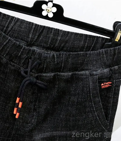 New Extra Large Size Stretch Jeans Girls Elastic High Waist Harlan Pants Girl Wide Leg Pants jeans women 6XL 5XL 4XL