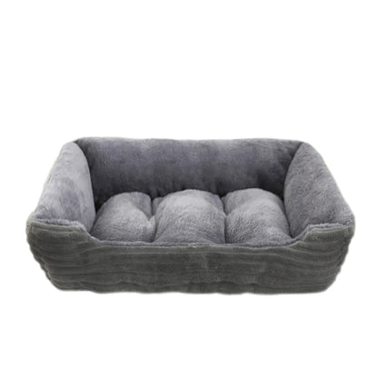 Pet Cat Dog Bed Cozy Square Plush Kennel Puppy Sofa Bed Small Large Dog Sleep Pad Portable Pet Bed Nest Pet Supplies Accessories