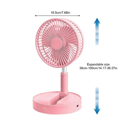 Portable Fan For Room 185-Degree Tilt Quiet Blower Silent Foldable Rechargeable Standing Fan For Home Outdoor Camping Travel