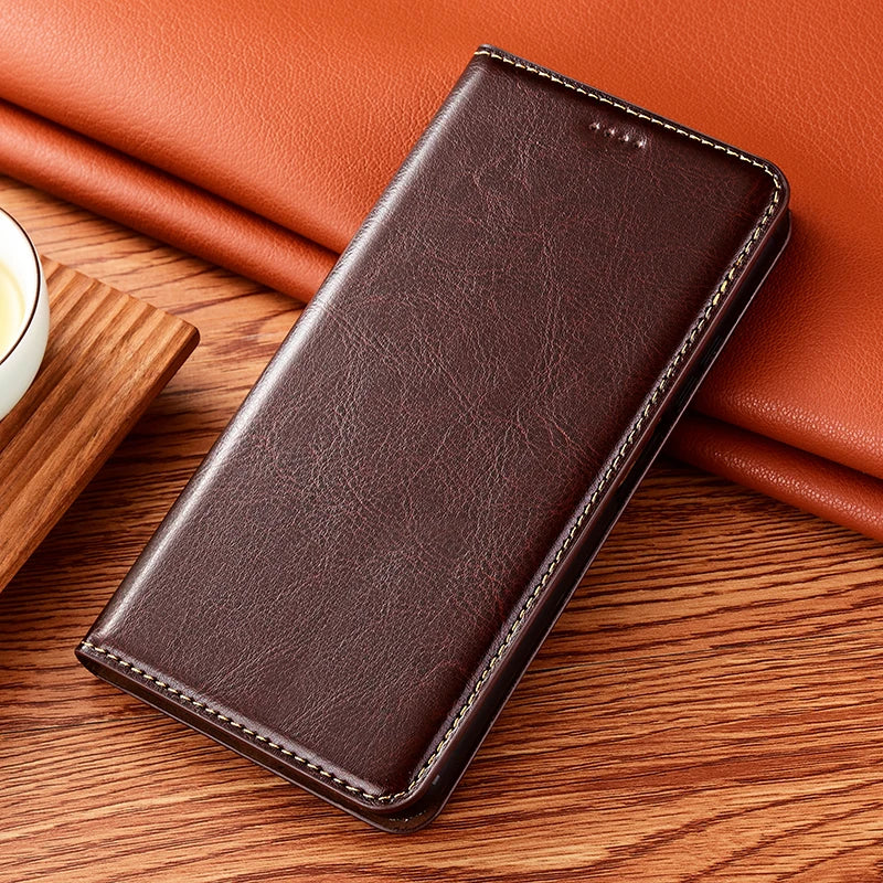 Phone Case for XiaoMi Mi Mix 2 2s 3 4 Mi Max 2 3 4 Pro Crazy Horse Genuine Leather Magnetic Flip Cover