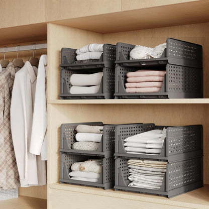 Clothing Storage Drawer, Large-capacity Foldable Storage Basket, Storage Box, Household Clothing Storage Drawer, Storage Shelf