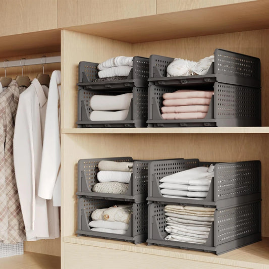 Clothing Storage Drawer, Large-capacity Foldable Storage Basket, Storage Box, Household Clothing Storage Drawer, Storage Shelf