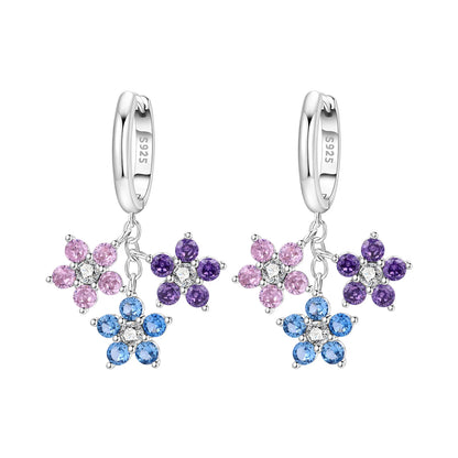 MISEFF S925 Sterling Silver Earrings Multiple Styles Exquisite Flower Earrings Original Fashion Jewelry Birthday Gift For Women