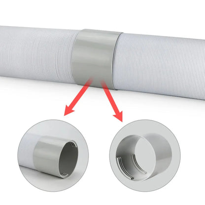 Universal Stretchable PAC Vent Duct Pipe Flexible Portable Air Conditioner Exhaust Hose 1.5m 2m Aircon Hot Air Exhaust Tube