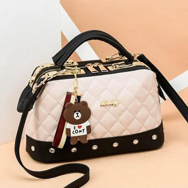 New Woman shoulder bag Large capacity Handbag for Women Crossbody bag Lychee pattern Portable bucket bag ladies messenger bags