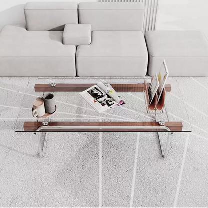 Living Room Coffee Table Premium Style Home Tempered Glass Heat-Resistant Corrosion-Resistant Odorless