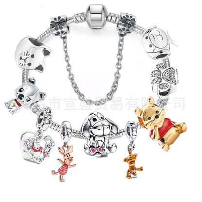 Disney Stitch Mickey Mouse Adventskalender-Armbänder, 24 Tage Countdown, DIY-Schmuckherstellung, süßes Weihnachtsgeschenk