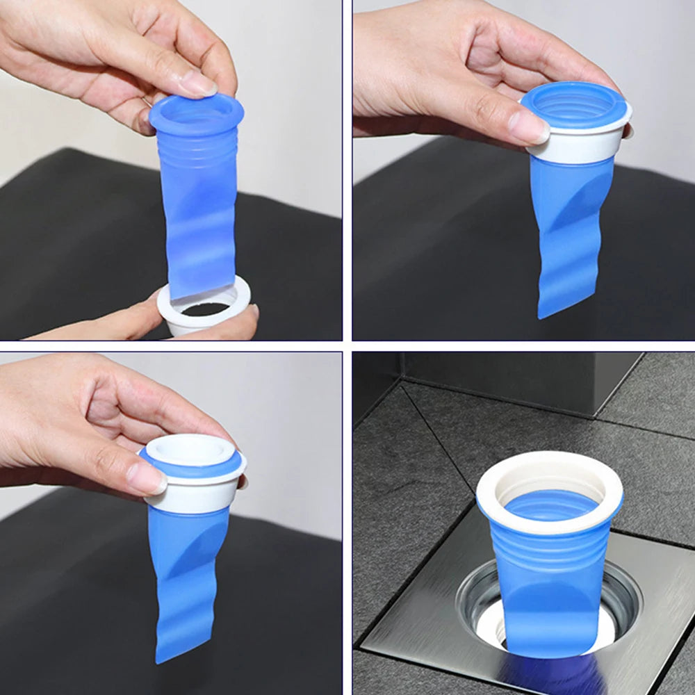 Silicone Floor Drain Anti Odor Sink Floor Drain Backflow Preventer Trap for Pipes Tubes in Toilet Bathroom Kitchen