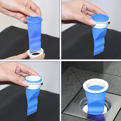 Silicone Floor Drain Anti Odor Sink Floor Drain Backflow Preventer Trap for Pipes Tubes in Toilet Bathroom Kitchen