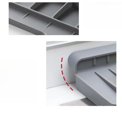 Silicone Sink Water Absorbent Tray Anti-slip Splash-proof Kitchen Sink Tea Cup Holder Kitchen Slope Sink Drain Pad Narrow Edge