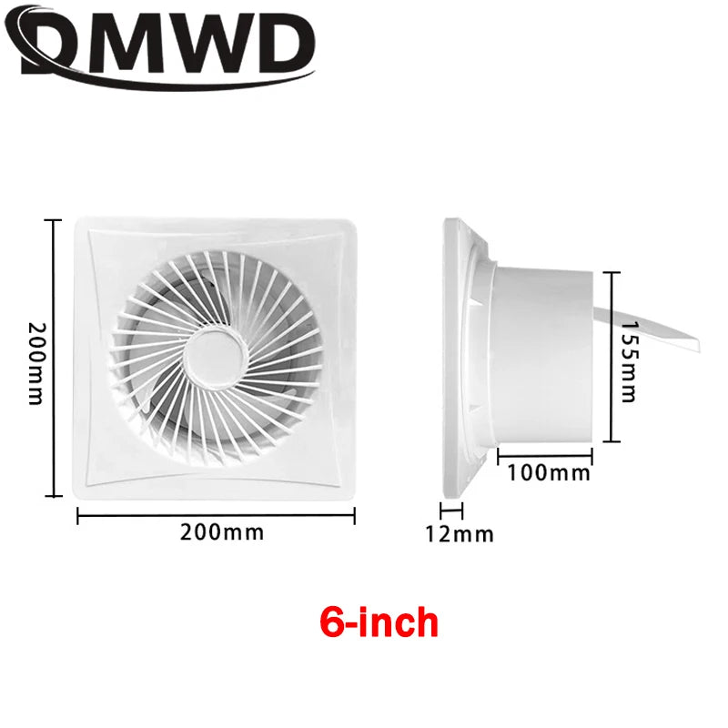 8W Solar Exhaust Fan 12V Air Blower High Speed Ventilator Energy-saving Anti-Mosquito Design Kitchen Bathroom Chicken/Duck Coop