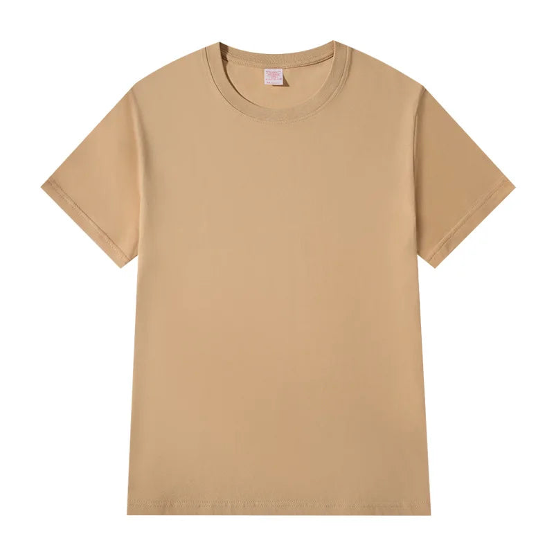 Women T-shirts 2025 Tops Solid Short Sleeve Loose O-neck  Cotton Casual Ladies Shirts Harajuku Korean Summer Woman Tshirts