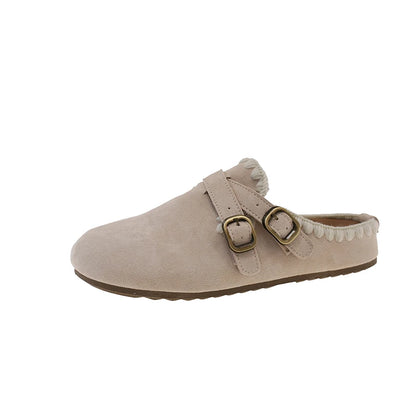 Flats Slippers for Women Wearing Retro Casual Height Increasing High Aesthetic Value Women Shoes Thick Soled Shoes