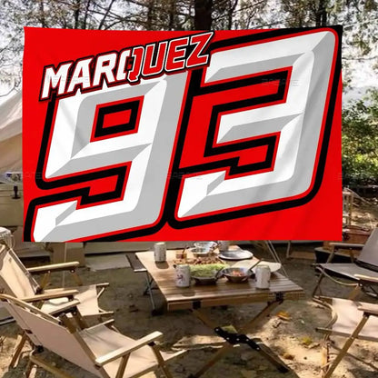 Marquez Marc 93 Cartoon Flag Art Science Fiction Room Home Decor Wall Hanging Home Decor Banner