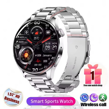 2026 New Smart Watch Men AMOLED HD Screen GPS Motion Trajectory Heart Rate Bluetooth Calls SmartWatch Waterproof For Android iOS