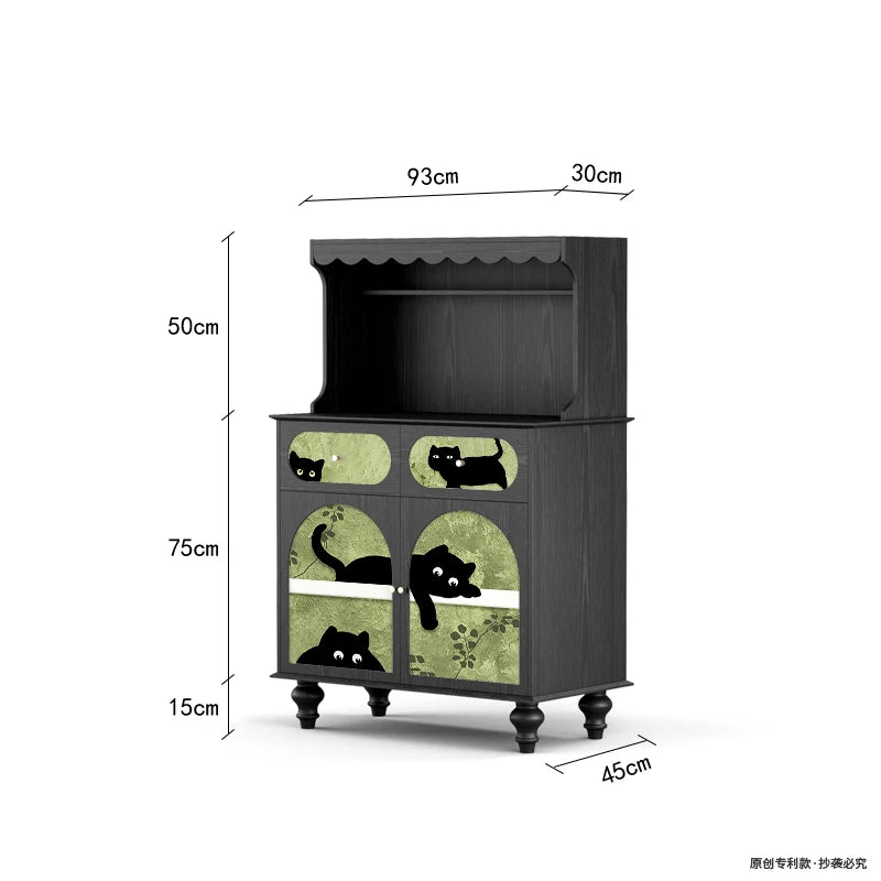 Shelves Dining Cabinet Standing Organizer Door Tall Living Room Cabinet Black Entryway Meuble De Rangements Home Accessories