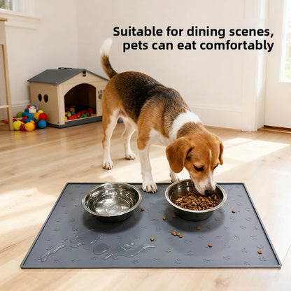 Pet Supplies Silicone Pet Mat Floor Mat Non-slip Waterproof Cat and Dog Feeding Mat Placement Mat Splash-proof Cat Litter Mat